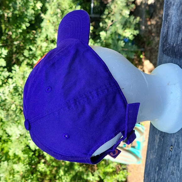 Deep purple Clemson baseball cap w embroidered orange paw - Picture 7 of 14